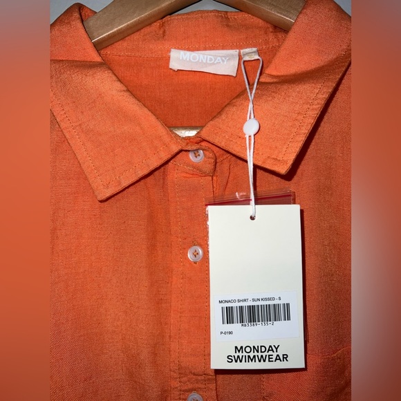 Monday Swimwear MONACO LINEN SHIRT IN SUNKISSED - Picture 6 of 8